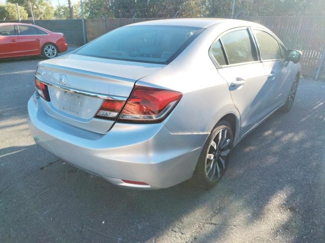 2HGFB2F96FH532395 - 2015 HONDA CIVIC EXL ვერცხლისფერი ფოტო 4