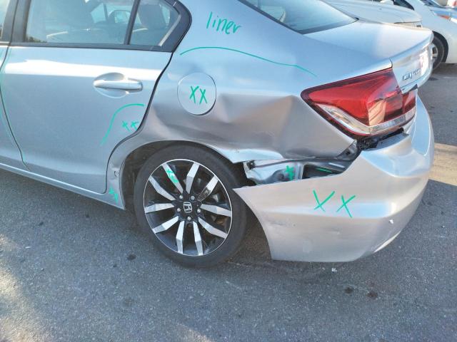 2HGFB2F96FH532395 - 2015 HONDA CIVIC EXL ვერცხლისფერი ფოტო 9
