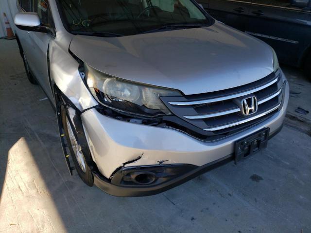 JHLRM3H73CC006654 - 2012 HONDA CR-V EXL SILVER photo 9