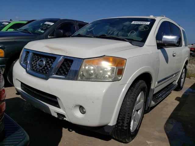 5N1BA0ND1AN616095 - 2010 NISSAN ARMADA SE WHITE photo 2