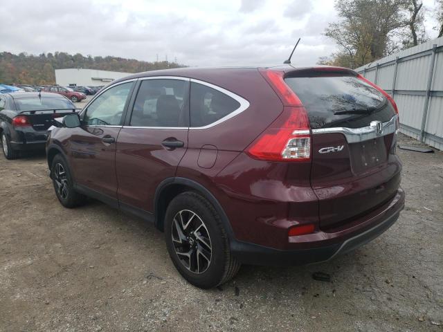 2HKRM4H4XGH606980 - 2016 HONDA CR-V SE MAROON photo 3