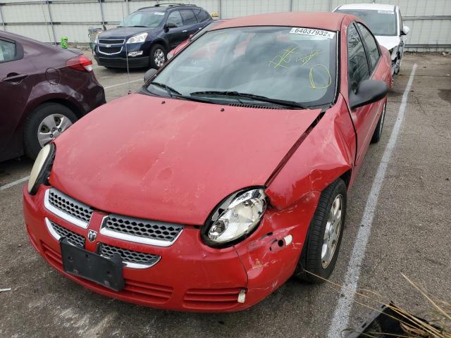 1B3ES56CX5D177428 - 2005 DODGE NEON SXT RED photo 2