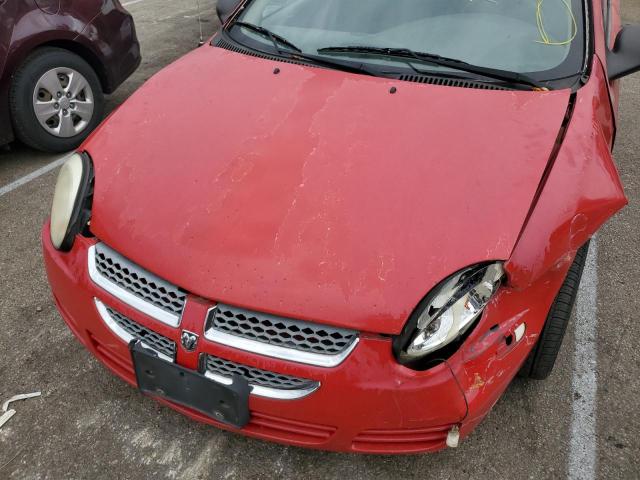 1B3ES56CX5D177428 - 2005 DODGE NEON SXT RED photo 9