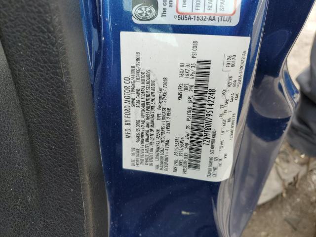 1ZVHT80N795142248 - 2009 FORD MUSTANG BLUE photo 10