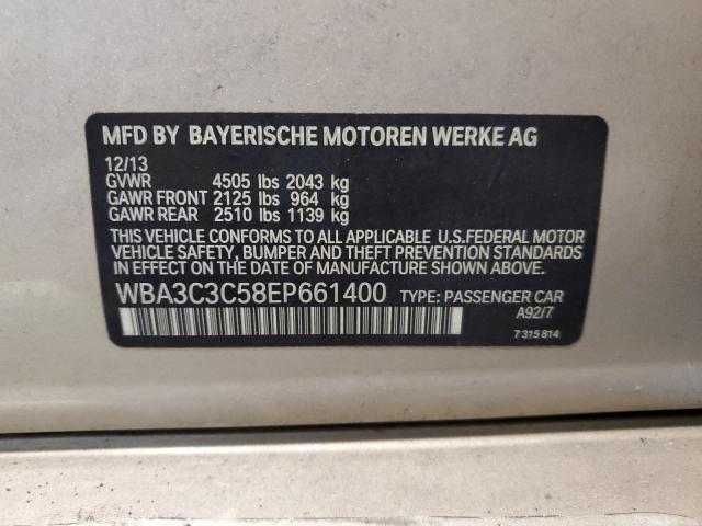 WBA3C3C58EP661400 - 2014 BMW 320 I XDRI GOLD photo 10