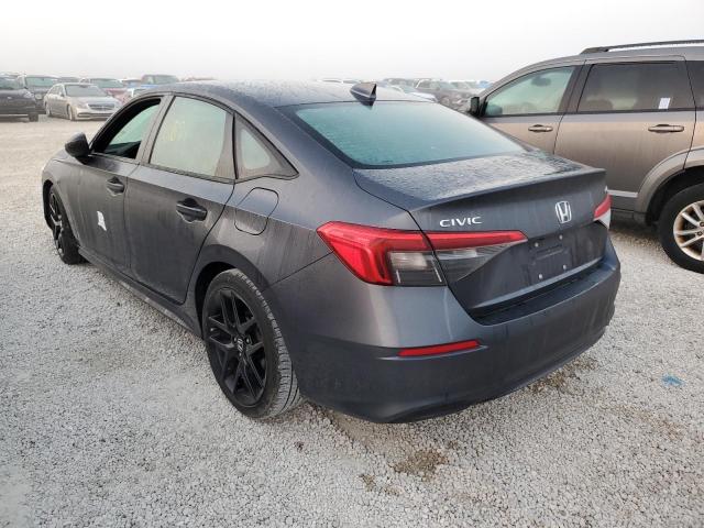 2HGFE2F55NH506745 - 2022 HONDA CIVIC SPOR GRAY photo 3