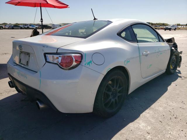 JF1ZNAA16D1713299 - 2013 TOYOTA SCION FR-S WHITE photo 4