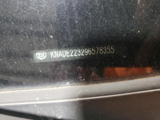 KNADE223296578355 - 2009 KIA RIO BASE ORANGE photo 10