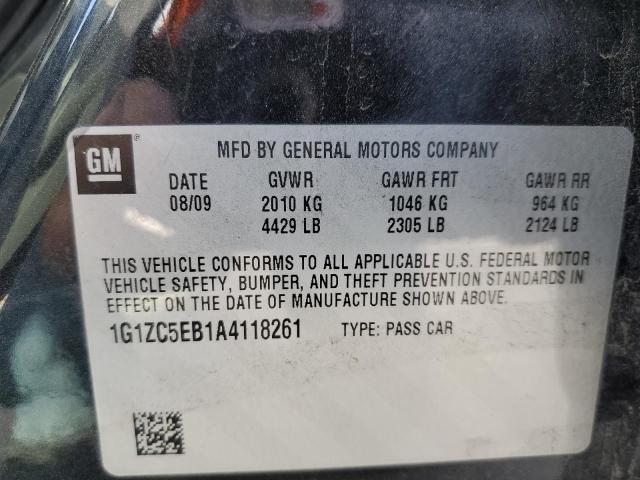 1G1ZC5EB1A4118261 - 2010 CHEVROLET MALIBU 1LT 黑色 照片 10