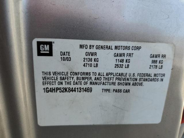 1G4HP52K844131469 - 2004 BUICK LE SABRE BEIGE photo 10