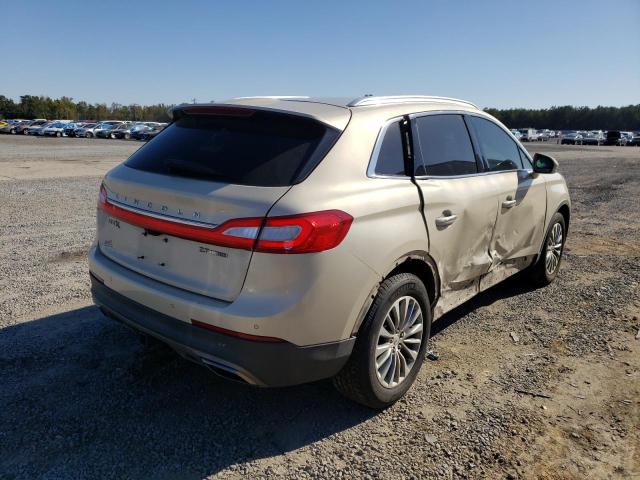 2LMTJ6KP9GBL22071 - 2016 LINCOLN MKX SELECT BEIGE photo 4