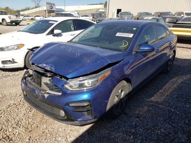 3KPF24ADXKE057636 - 2019 KIA FORTE FE BLUE photo 2