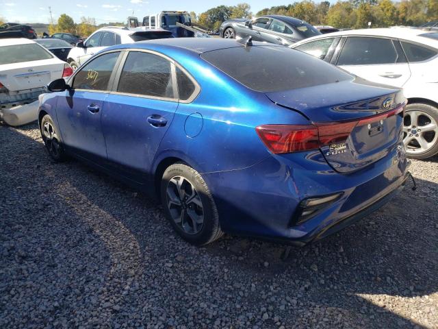 3KPF24ADXKE057636 - 2019 KIA FORTE FE BLUE photo 3