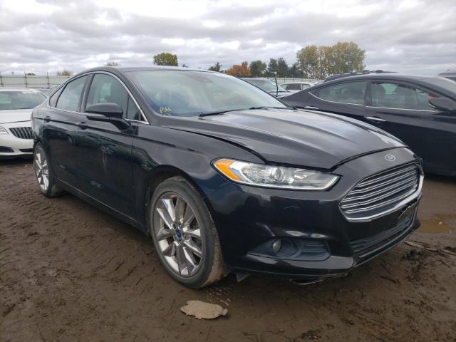 3FA6P0LU2DR253546 - 2013 FORD FUSION SE BLACK photo 1