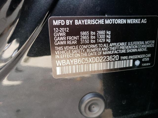 WBAYB6C5XDD223620 - 2013 BMW 750 XI BLACK photo 10