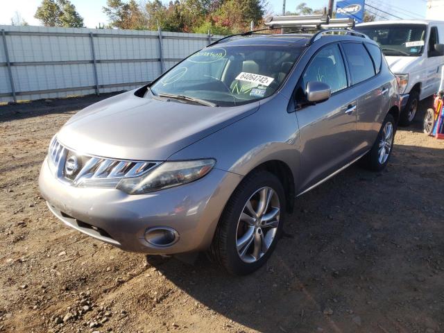 JN8AZ1MWXAW121636 - 2010 NISSAN MURANO SILVER photo 2