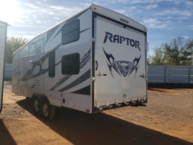 4YDT26F24CR801529 - 2012 KEYSTONE RAPTOR WHITE photo 3