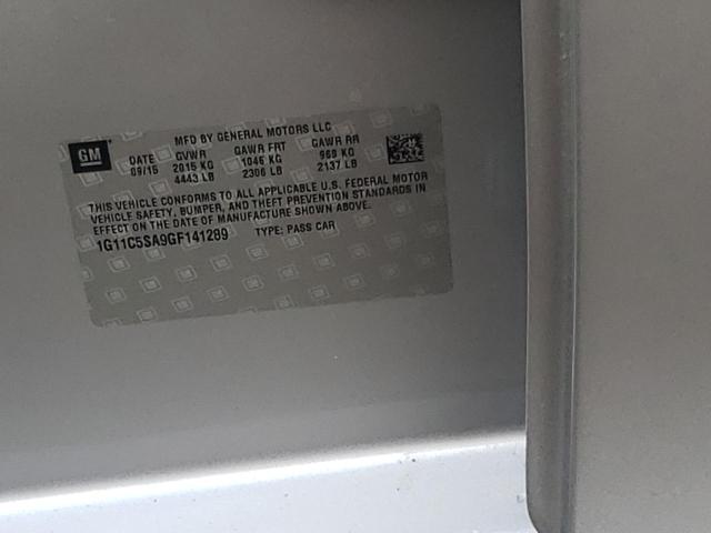 1G11C5SA9GF141289 - 2016 CHEVROLET MALIBU LIM 银色 照片 10