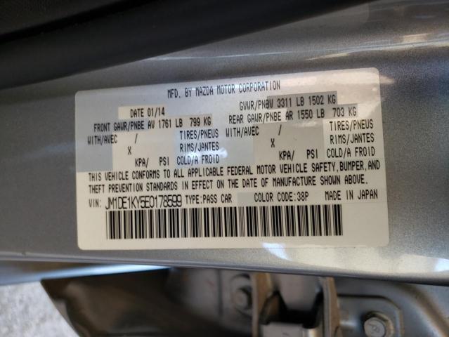 JM1DE1KY5E0178599 - 2014 MAZDA MAZDA2 SPO 银色 照片 10