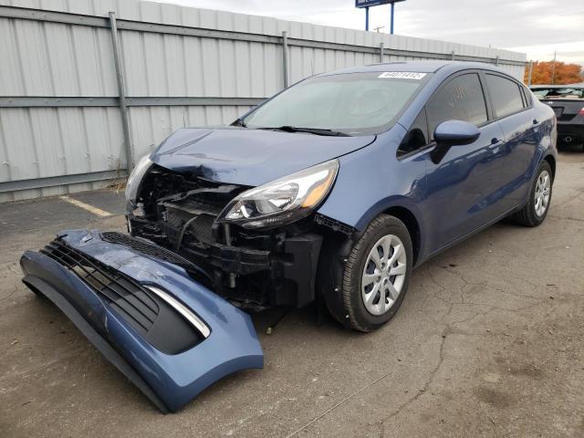 KNADM4A32G6647848 - 2016 KIA RIO LX BLUE photo 2