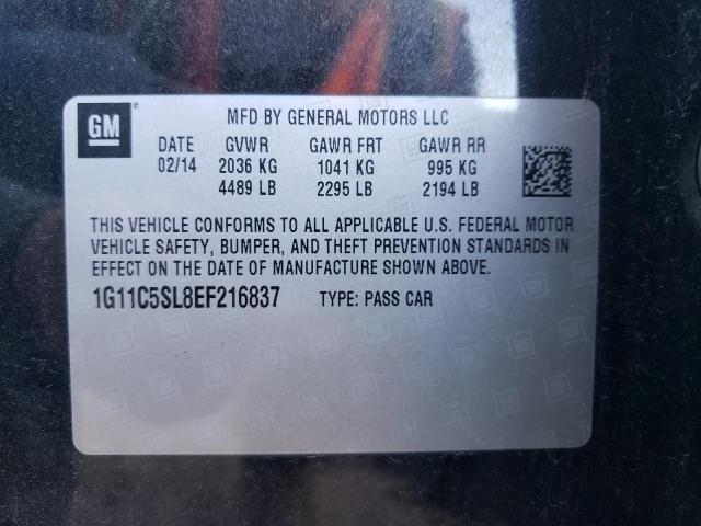 1G11C5SL8EF216837 - 2014 CHEVROLET MALIBU 1LT Қара фото 10