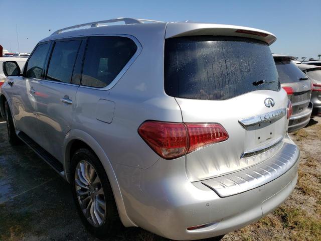 JN8AZ2NF9F9573653 - 2015 INFINITI QX80 SILVER photo 3