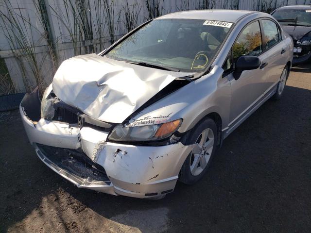 2HGFA16306H019281 - 2006 HONDA CIVIC DX V SILVER photo 2