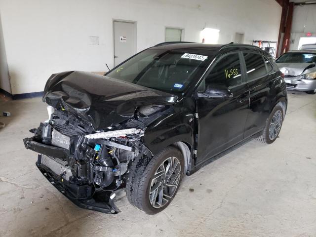 KM8K3CA34NU801858 - 2022 HYUNDAI KONA N LIN BLACK photo 2