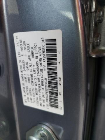 JH4CU2F65CC028936 - 2012 ACURA TSX TECH GRAY photo 10