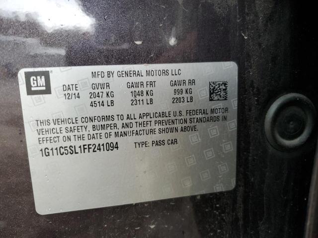 1G11C5SL1FF241094 - 2015 CHEVROLET MALIBU 1LT 灰色 照片 10