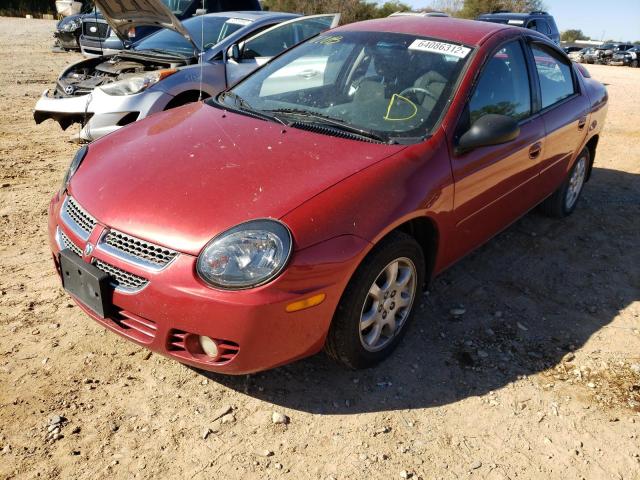 1B3ES56C65D178852 - 2005 DODGE NEON SXT RED photo 2