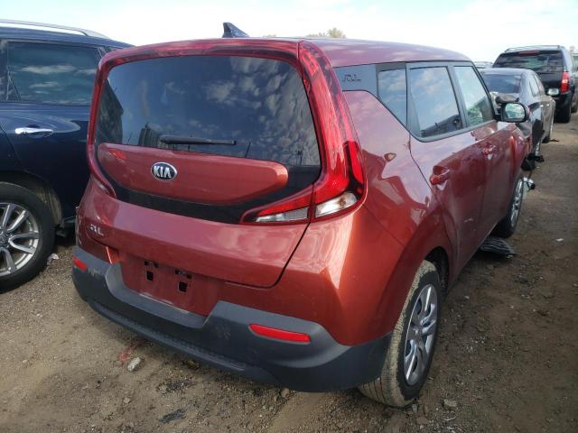 KNDJ23AUXM7768325 - 2021 KIA SOUL LX RED photo 4