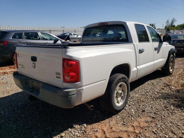 1D3HW28P37S208989 - 2007 DODGE DAKOTA QUA WHITE photo 4