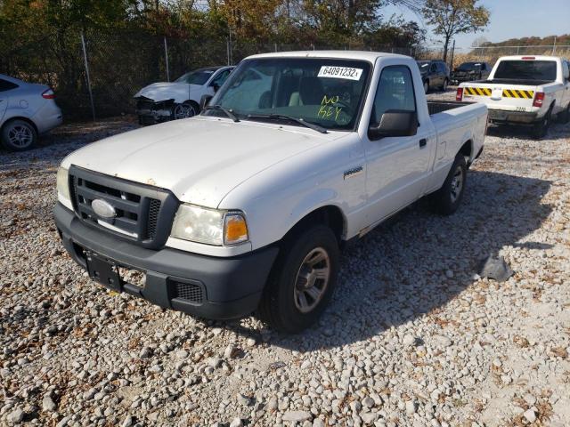 1FTYR10D37PA44545 - 2007 FORD RANGER WHITE photo 2