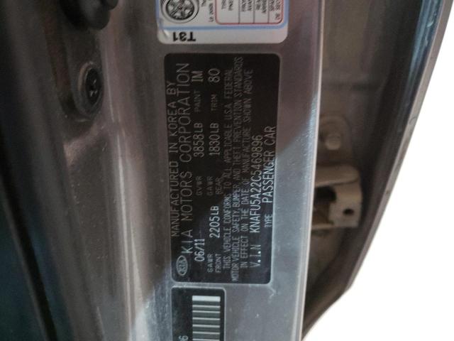 KNAFU5A22C5469896 - 2012 KIA FORTE EX SILVER photo 10