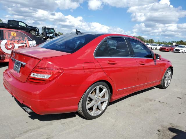 WDDGF5HB2CR197775 - 2012 MERCEDES-BENZ C 350 RED photo 4