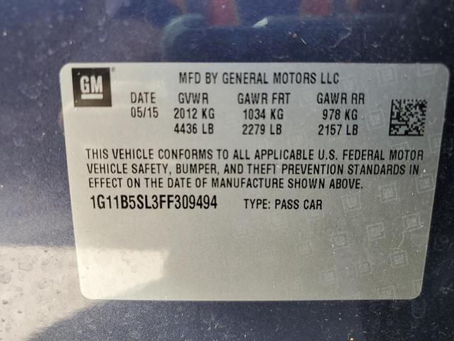 1G11B5SL3FF309494 - 2015 CHEVROLET MALIBU LS BLUE photo 10