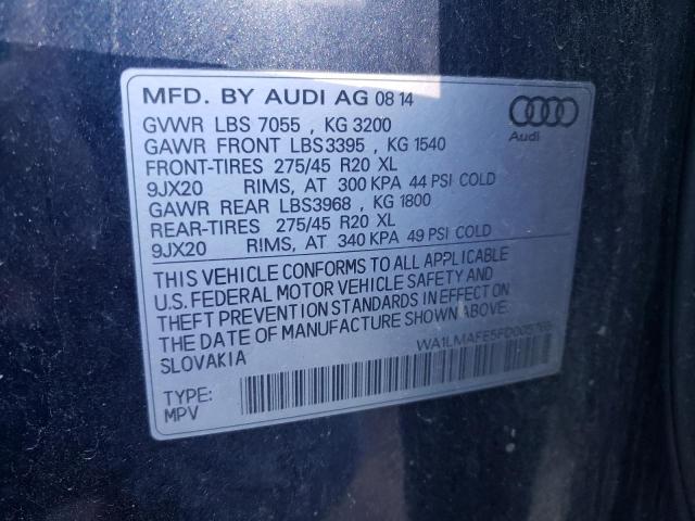 WA1LMAFE5FD005765 - 2015 AUDI Q7 TDI PRE BLUE photo 10