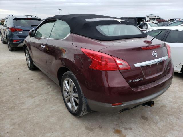 JN8AZ1FY5CW100422 - 2012 NISSAN MURANO CRO BURGUNDY photo 3