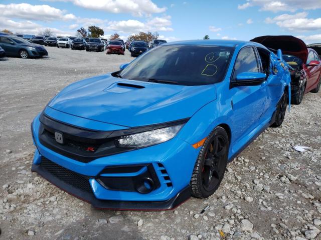 SHHFK8G75MU203140 - 2021 HONDA CIVIC TYPE BLUE photo 2