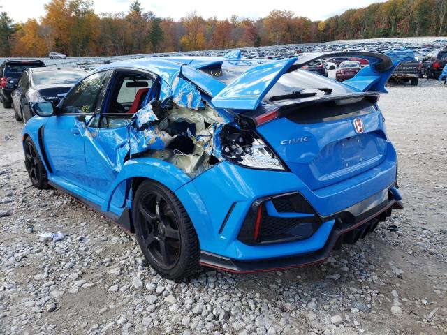 SHHFK8G75MU203140 - 2021 HONDA CIVIC TYPE BLUE photo 3