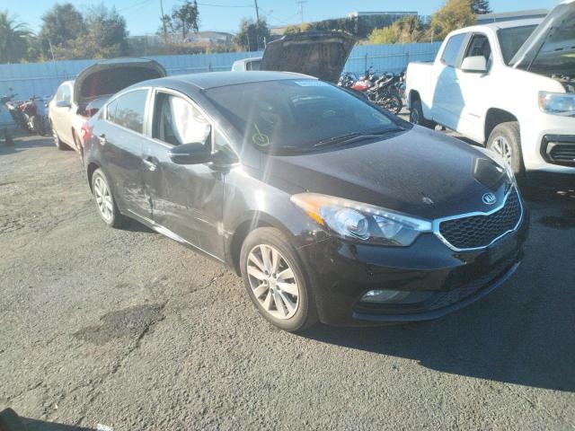 KNAFX4A89E5231908 - 2014 KIA FORTE EX BLACK photo 1