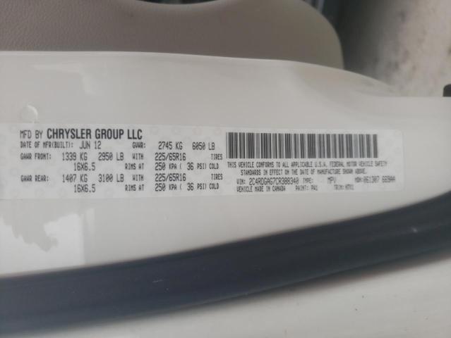 2C4RDGAG7CR388340 - 2012 DODGE RAM VAN WHITE photo 13