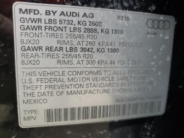 WA1A4AFY6J2143983 - 2018 AUDI SQ5 PREMIU BLUE photo 10