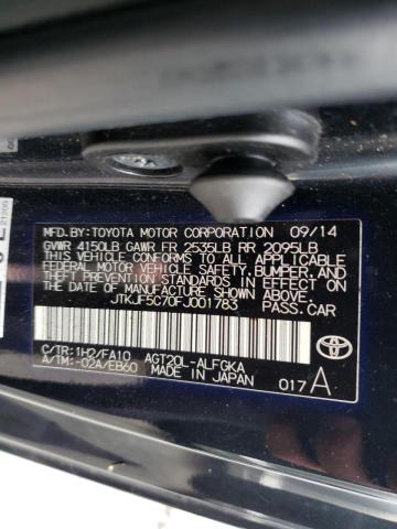 JTKJF5C70FJ001783 - 2015 TOYOTA SCION TC გრაფიტი ფოტო 10