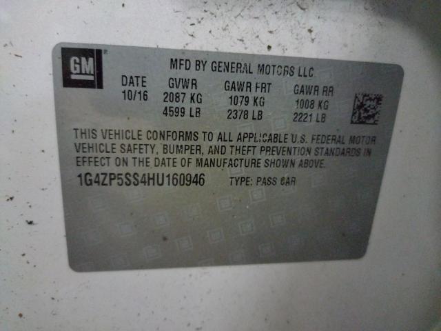 1G4ZP5SS4HU160946 - 2017 BUICK LACROSSE E 白色 照片 10