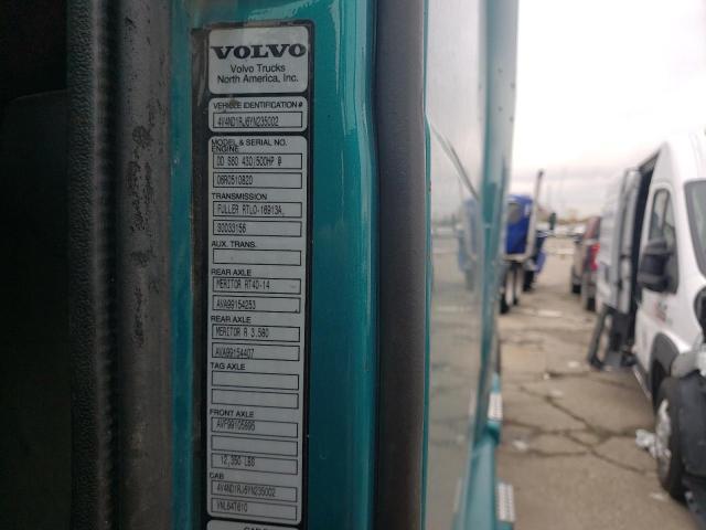 4V4ND1RJ6YN235002 - 2000 VOLVO VN TEAL photo 10