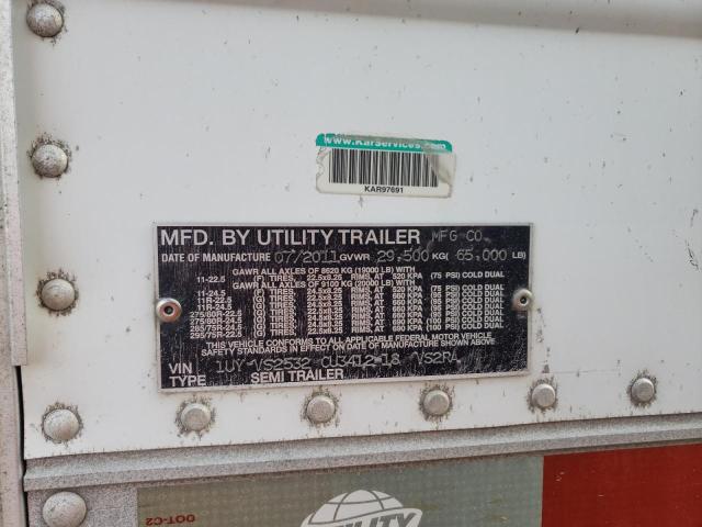 1UYVS2532CU341218 - 2012 UTILITY TRAILER თეთრი ფოტო 10