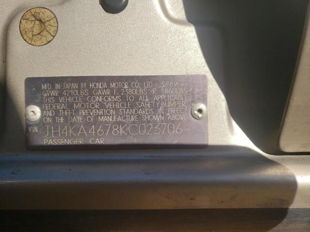 JH4KA4678KC023706 - 1989 ACURA LEGEND LS TAN photo 10