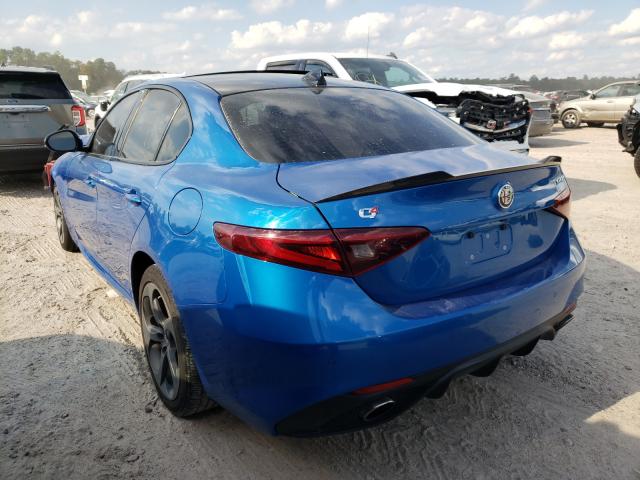 ZARFAEDN0J7564109 - 2018 ALFA ROMEO GIULIA Q4 BLUE photo 3